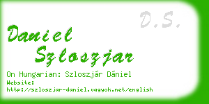 daniel szloszjar business card