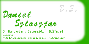 daniel szloszjar business card